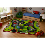 Tappeto bambino "Pista da corsa"