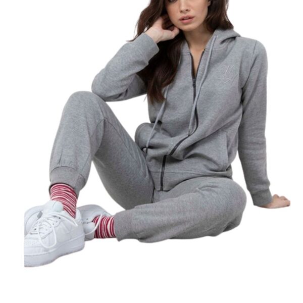 Tuta donna con zip e cappuccio