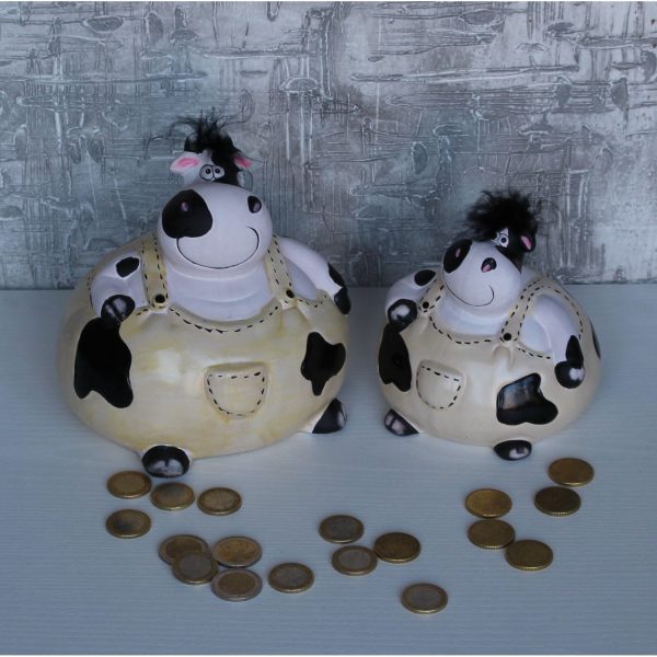 salvadanaio mucca ovale grande