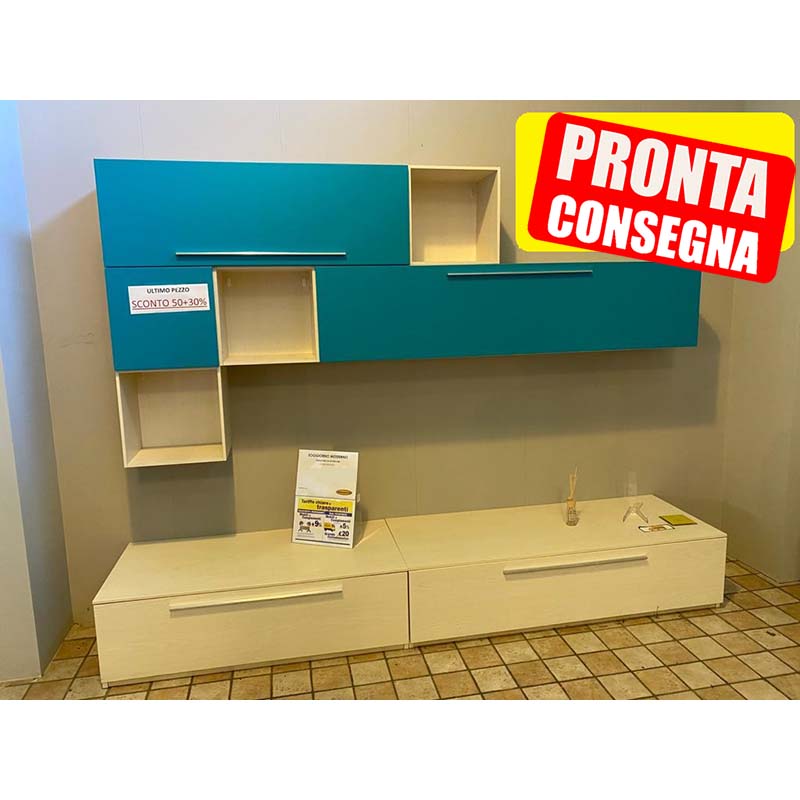 Parete Soggiorno Azzurra