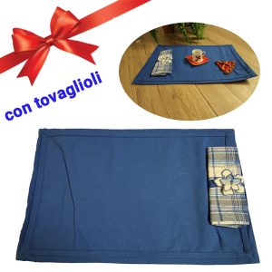 Set americano tovagliette Randy blu - immagine 1