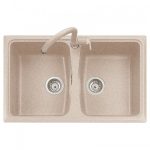 Lavello 2 vasche Plados Serie Spazio 79-20 Ultragranit Avena