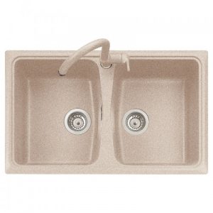 Lavello 2 vasche Plados Serie Spazio 79-20 Ultragranit Avena