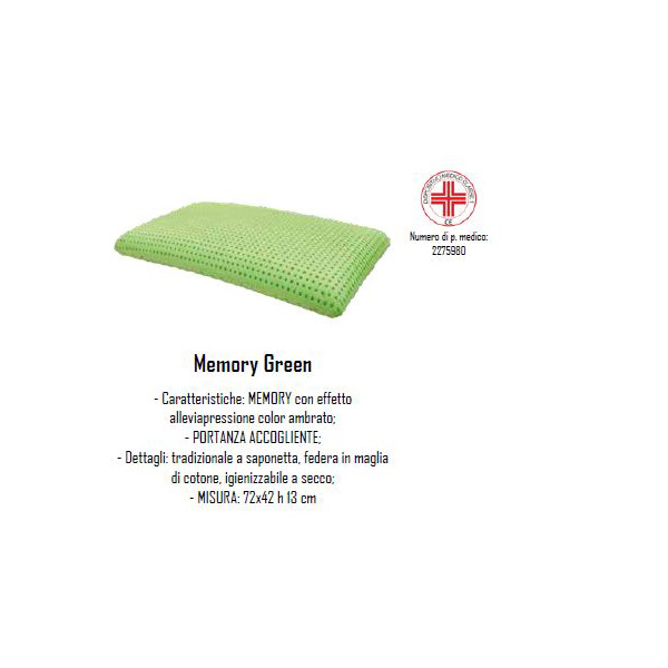 Cuscino Memory Green
