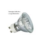 Lampadina a LED extra power faretto GU10 5W 38° luce calda TUTTO VETRO con lente-0