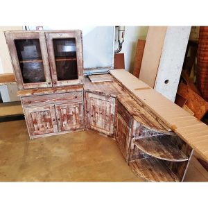 COMPOSIZIONE SOGGIORNO TOTALMENTE IN LEGNO MASSELLO LOTTO 39 - immagine 1