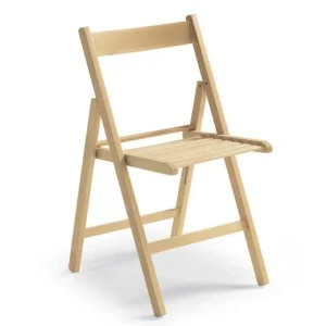 Sedia pieghevole legno naturale - immagine 1