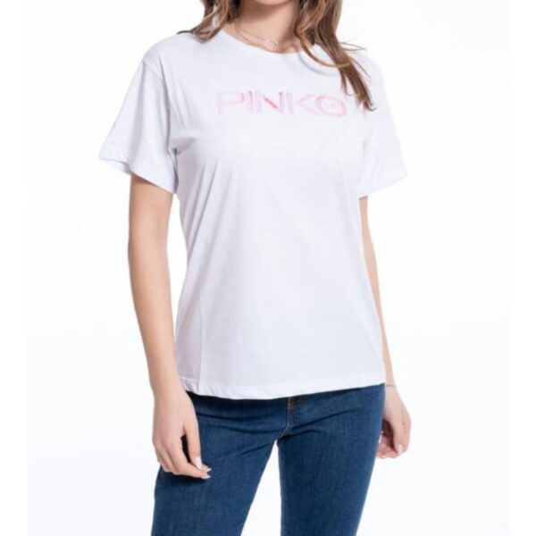 T-Shirt Pinko Bianco Olografica T-Shirt Pinko Bianco Olografica